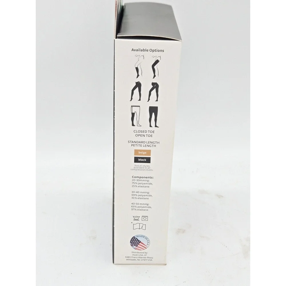 Mediven Plus Compression Stockings 20-30 mmHg Thigh High Beige Closed Toe SZ VII